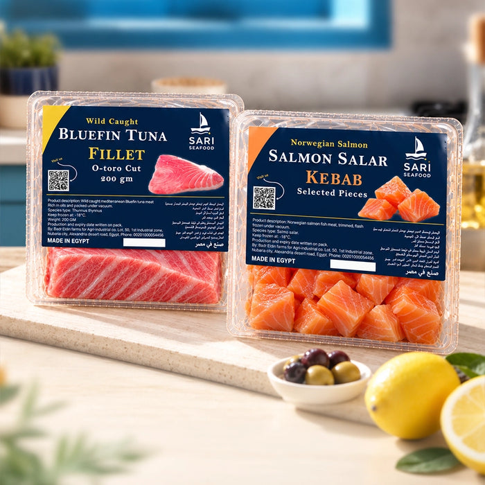 O-toro + Salmon Cubes